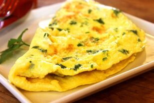 In case of exacerbation of gastritis, add omelette for breakfast